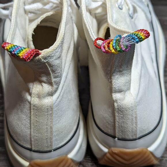 Madden Girl Women's White Platform Canvas Comfort High Top Sneaker Size 9 - Picture 5 of 8